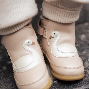 Donsje încălțăminte de iarnă pentru bebeluși din nubuck Sify Shoes Swan