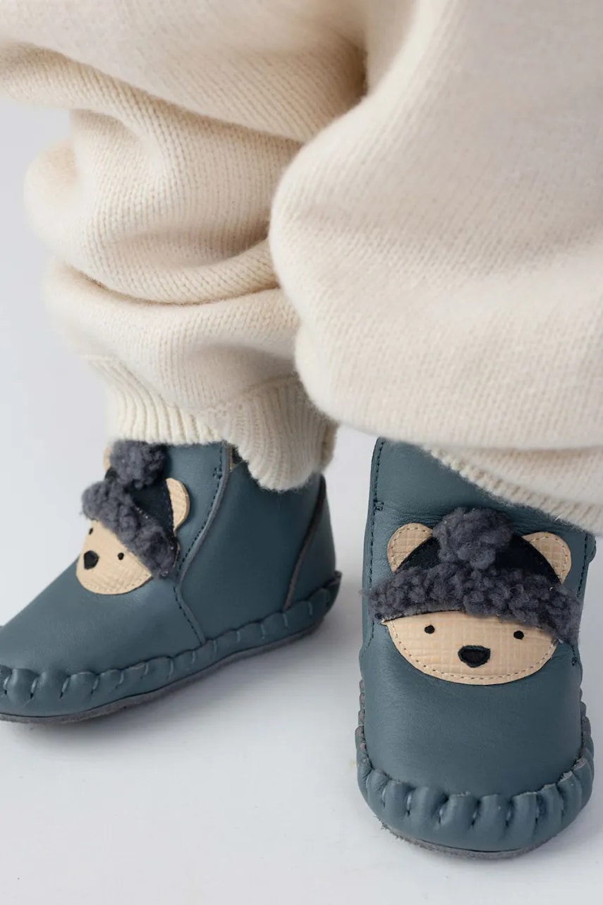 Donsje încălțăminte pentru bebeluși din piele Junus Booties Polar Bear 1 Donsje încălțăminte pentru bebeluși din piele Junus Booties Polar Bear