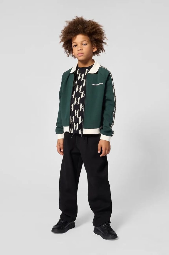 Karl Lagerfeld pantaloni pentru copii cu bumbac 1 Karl Lagerfeld pantaloni pentru copii cu bumbac