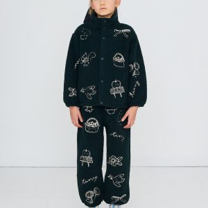 Tinycottons hanorac cu fermoar pentru copii din polar TINY APPLES SHERPA JACKET